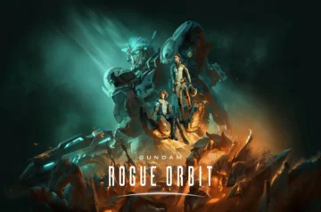 Widowiskowa grafika promocyjna przedstawiająca potężnego, klasycznego mecha (robota) Gundam w białych, niebieskich i czerwonych barwach. Robot ma charakterystyczne, świecące na żółto oczy i stoi w dynamicznej, pełnej majestatu pozie na tle mrocznej, industrialnej lub kosmicznej scenerii. Rozsypane w powietrzu iskry i kłęby dymu podkreślają dramatyczny i epicki klimat science-fiction.