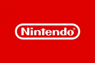 Logo Nintendo na czerwonym tle. Prfezesem firmy jest Shuntaro