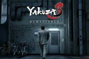 Screen z gry Yakuza 3 Remastered z logo u góry