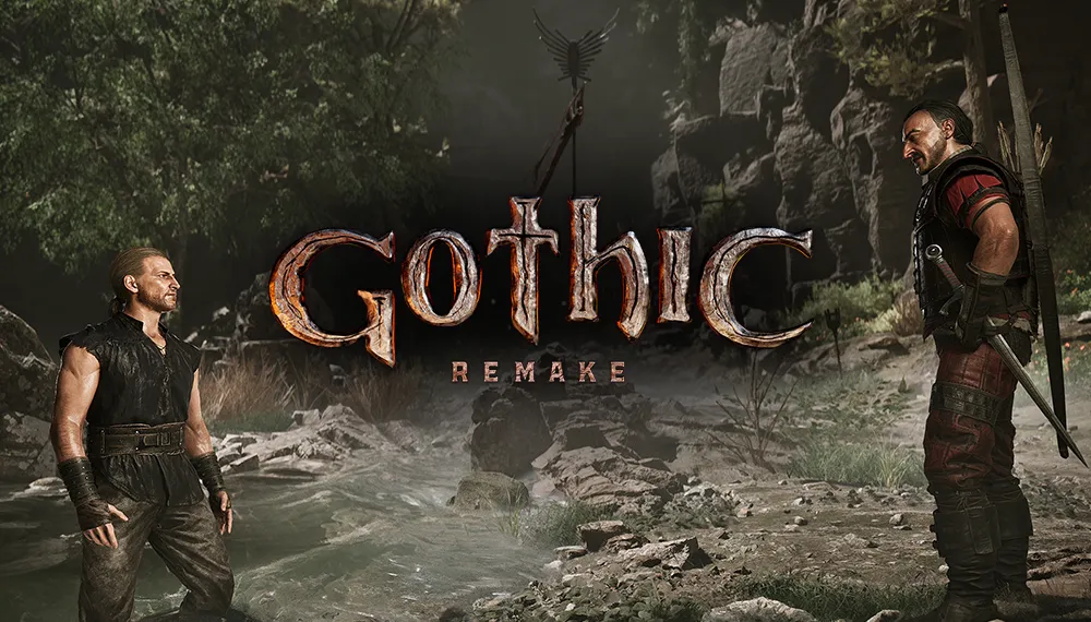 Kadr z gry Gothic 1 Remake - Bezimienny rozmawia z Diego