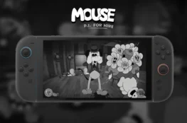 Grafika Mouse: P.I. For Hire z Nintendo Switch 2, logiem i screenem z gry.