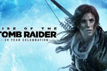 Grafika główna Rise of the Tomb Raiderz logiem i Larą