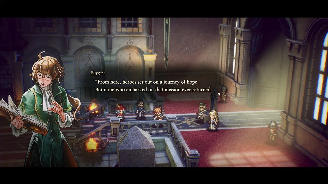 Screen z gry The Adventures of Elliot: The Millennium Tales - rozmowa w zamku
