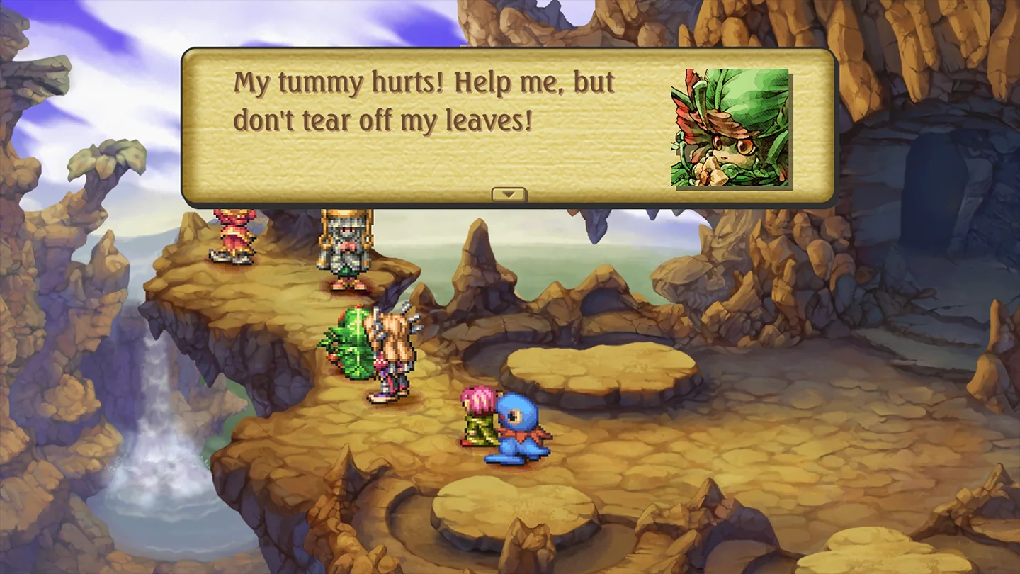 Screen z gry Legend of Mana - Jedna ze scenek fabularnych.