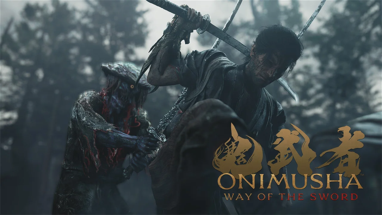Screen z gry Onimusha Way of the Sword wraz z logo