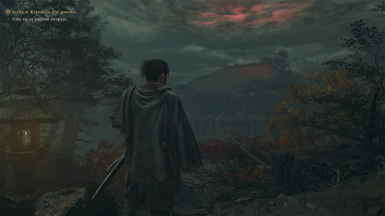 Zrzut ekranu z gry Onimusha: Way of the Sword - widok na światynie