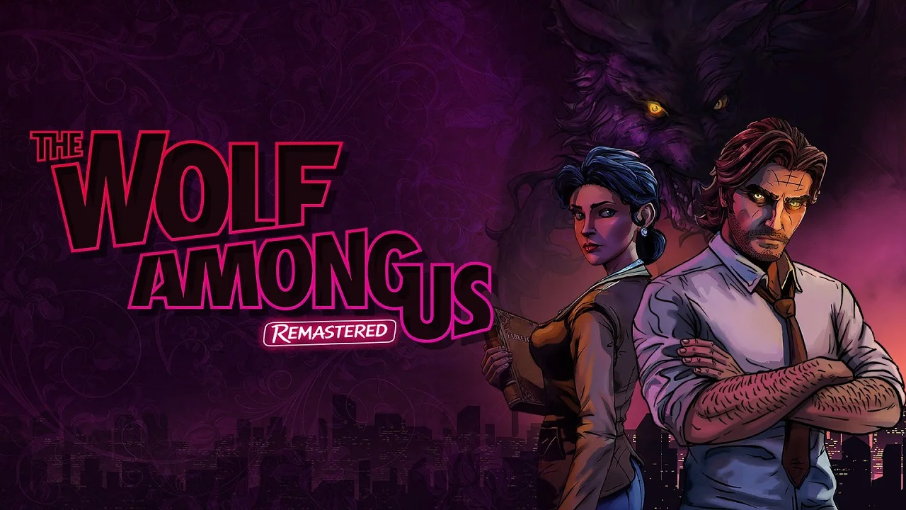 Główna grafika The Wolf Among Us Remastered z postaciami i logiem