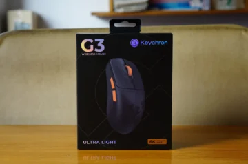 Opakowanie bezprzewodowej myszy Keychron G3 Wireless Mouse w wersji Ultra Light, z oznaczeniem częstotliwości odpytywania 8K.