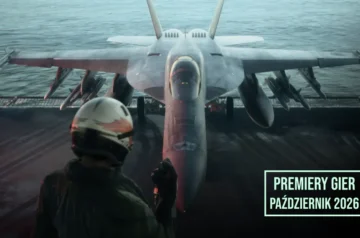 Grafika z gry Ace Combat 8 z podpisem premiery gier październik 2026