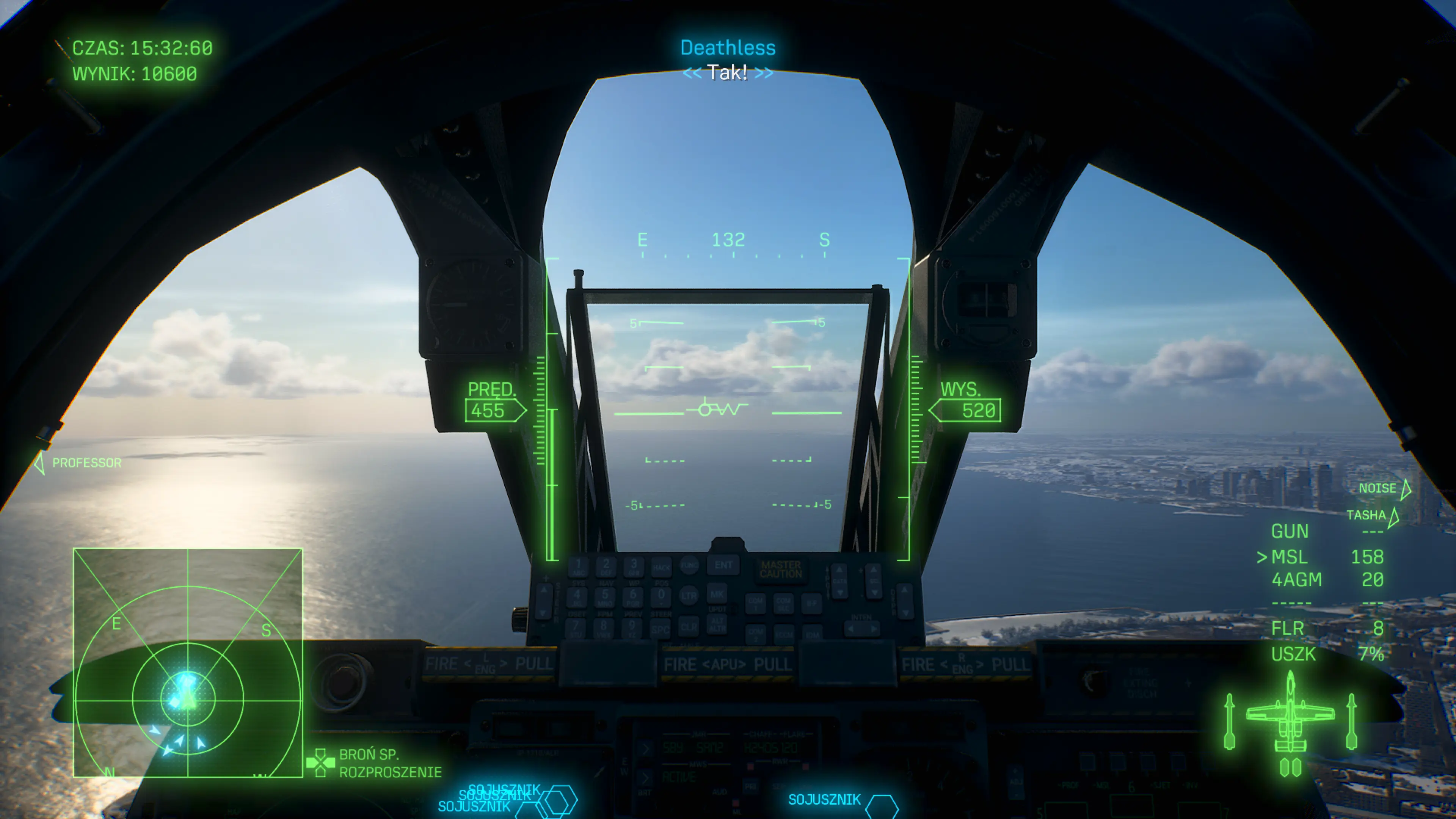 Ace Combat 8 - kokpit