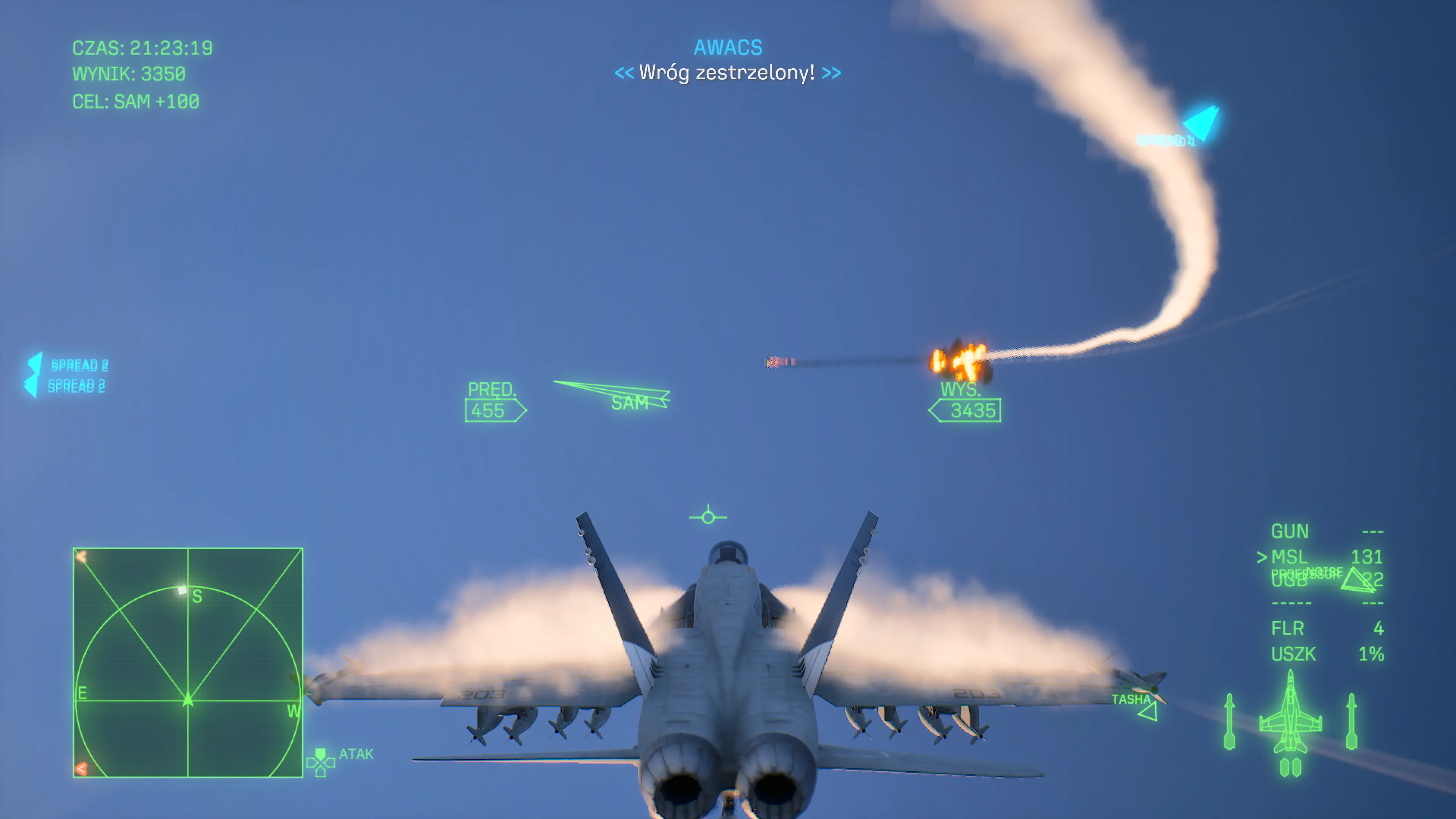 Ace Combat 8 - zestrzelenie wroga