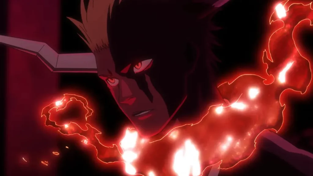 Ichigo Kurosaki aktywujący True Bankai (Shin Tensa Zangetsu) w walce z Yhwachem.
